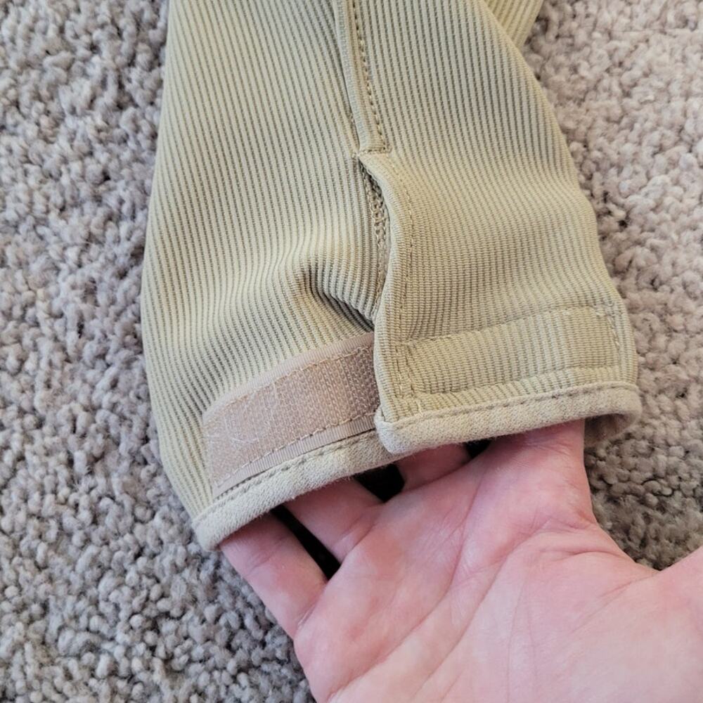 Tuff Rider Beige Ribbed Knit Equestrian Breeches Size 26 Low Rise Riding Pants - Picture 5 of 12